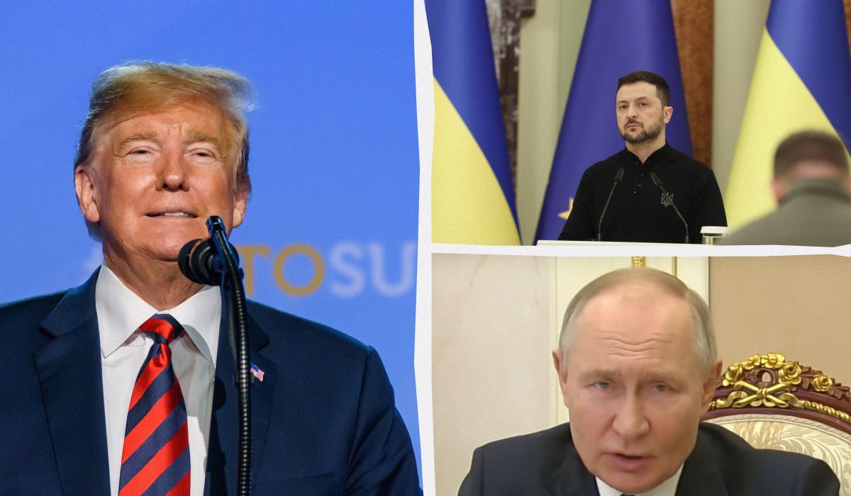 Зеленський хоче показати не лише Трампу, а й іншим лідерам, що Путін не хоче перемовин / колаж УНІАН, фото ua.depositphotos.com, УНІАН, скриншот