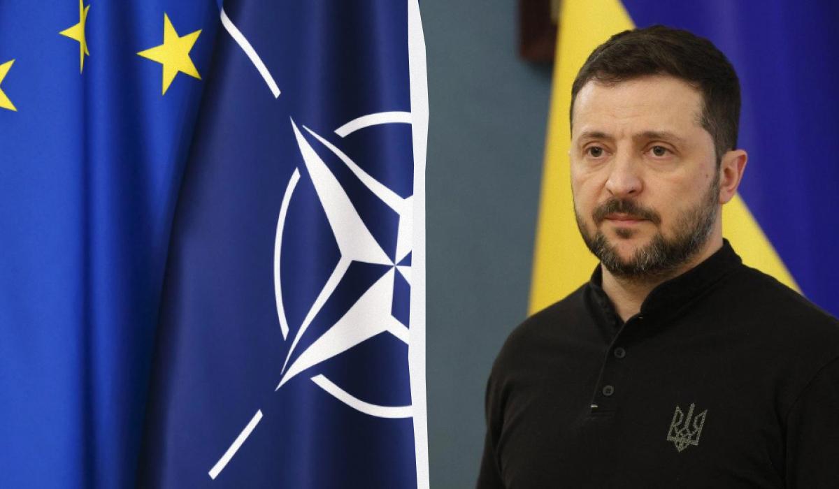 Зеленський прокоментував питання щодо НАТО / Колаж УНІАН / фото ua.depositphotos.com, УНІАН