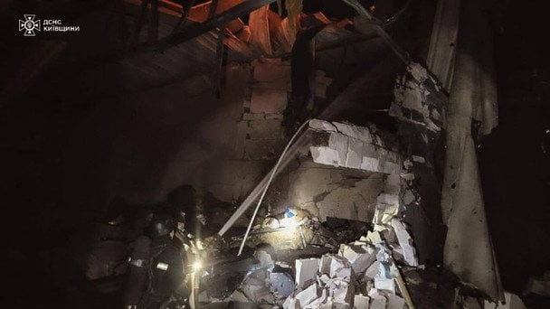 Наслідки атаки ворога на Київщину 31 липня / © ДСНС у Київській області