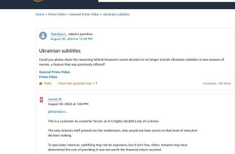 На Prime Video від Amazon припинили додавати українські субтитри в нові проєкти На Prime Video від Amazon припинили додавати українські субтитри в нові проєкти