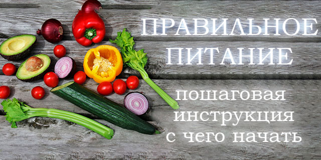 Правильне харчування: з чого почати