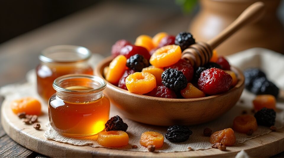 Сухофрукти з медом