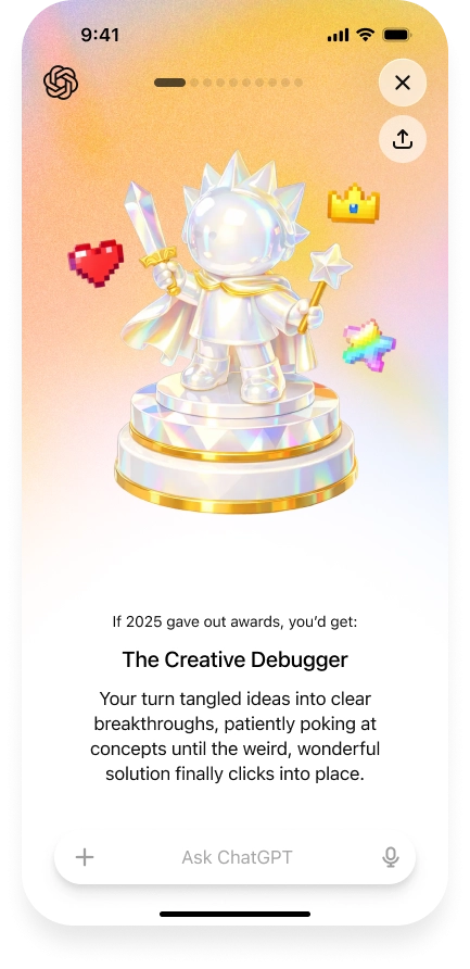 Ваш рік з ChatGPT: OpenAI представляє індивідуальні основи року