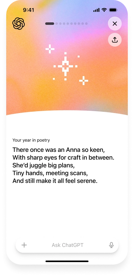 Ваш рік з ChatGPT: OpenAI представляє індивідуальні основи року