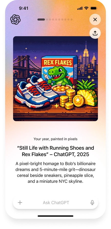 Ваш рік з ChatGPT: OpenAI представляє індивідуальні основи року